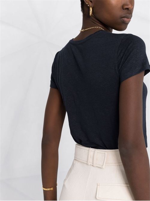 T-shirt donna Majestic Filatures girocollo marine MAJESTIC FILATURES | E26M011FTS162003